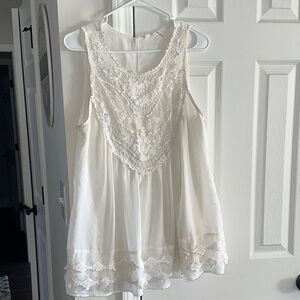 Entro Ivory Lace Detail Tank Top